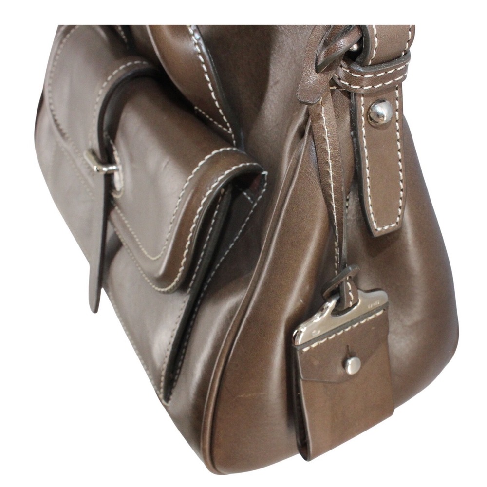 Dooney & Bourke Satchel Handbag Leather Crossbody Brown - Picture 4 of 16